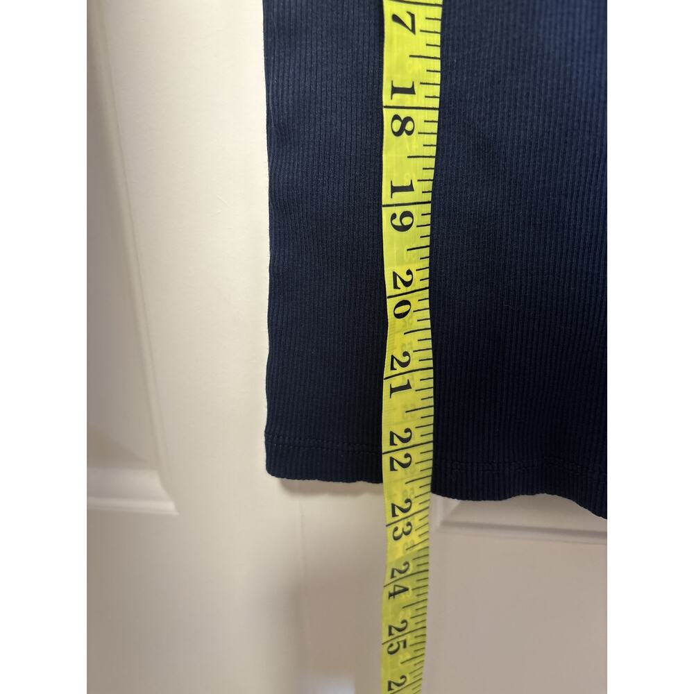 Lauren Ralph Lauren Navy Blue Puff Sleeve Shirt M - Picture 5 of 7